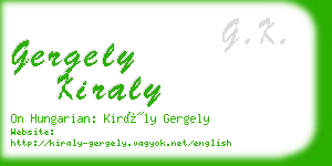 gergely kiraly business card